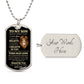 To My Son Dog Tag Necklace