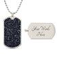 Celestial Night Sky Dog Tag Necklace Maple Valley