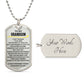 To My Grandson Dog Tag Necklace 1