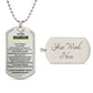 To My Grandson Dog Tag Necklace