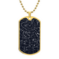 Celestial Night Sky Dog Tag Necklace Maple Valley