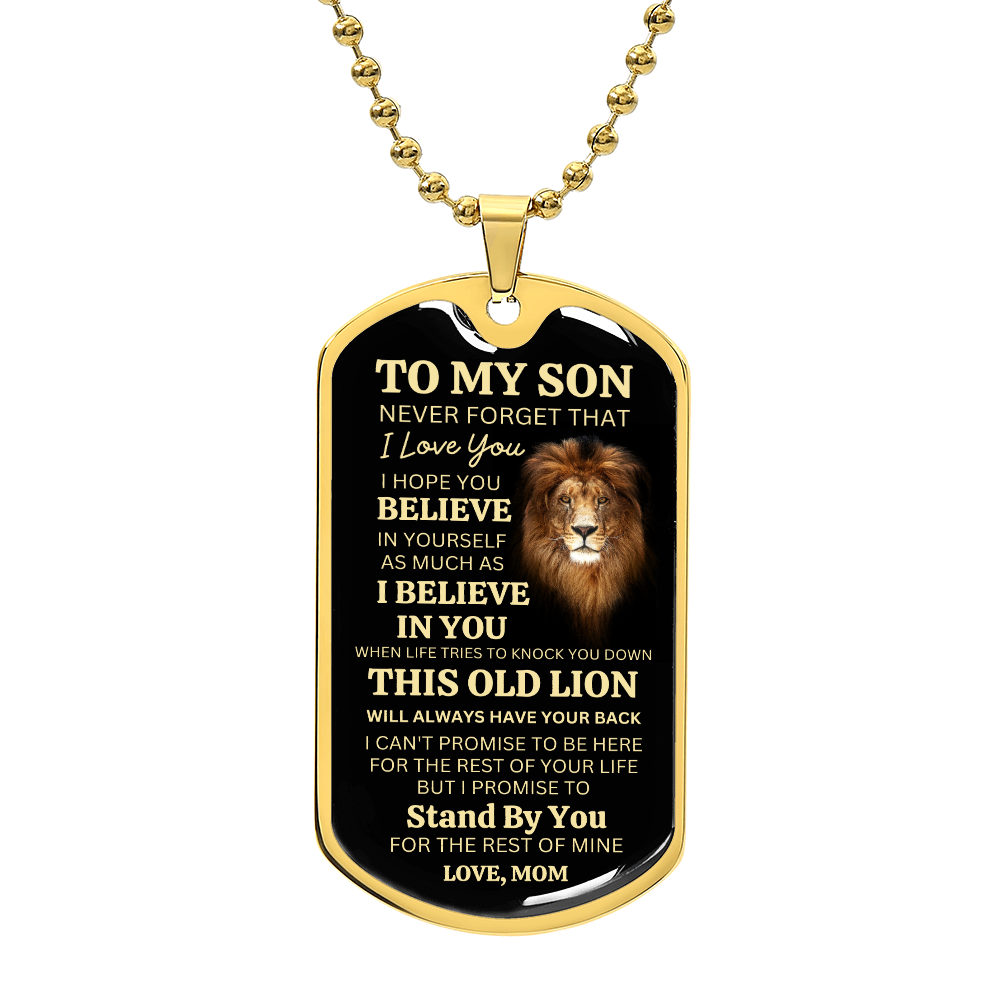 To My Son Dog Tag love Mom