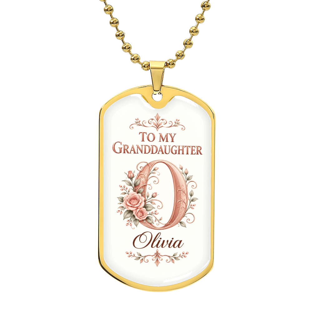 Granddaughter Dog Tag Necklace