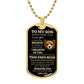 Dog Tag Necklace for Son, This Papa Bear Dog Tag