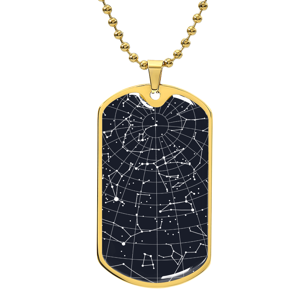 Celestial Night Sky Dog Tag Pendant 11212025