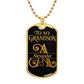 To My Grandson Monogram Letter