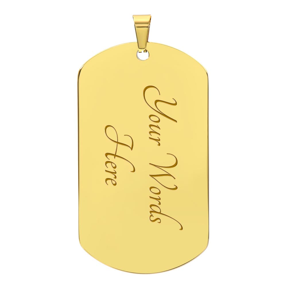 To My Badass Granddaughter Dog Tag Necklace