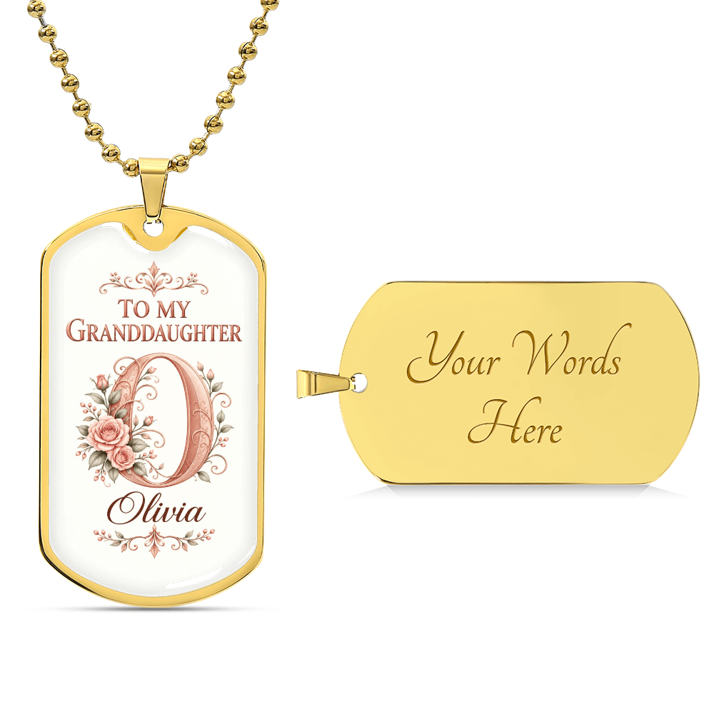 Granddaughter Dog Tag Necklace