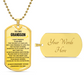 To My Grandson Dog Tag Necklace 2