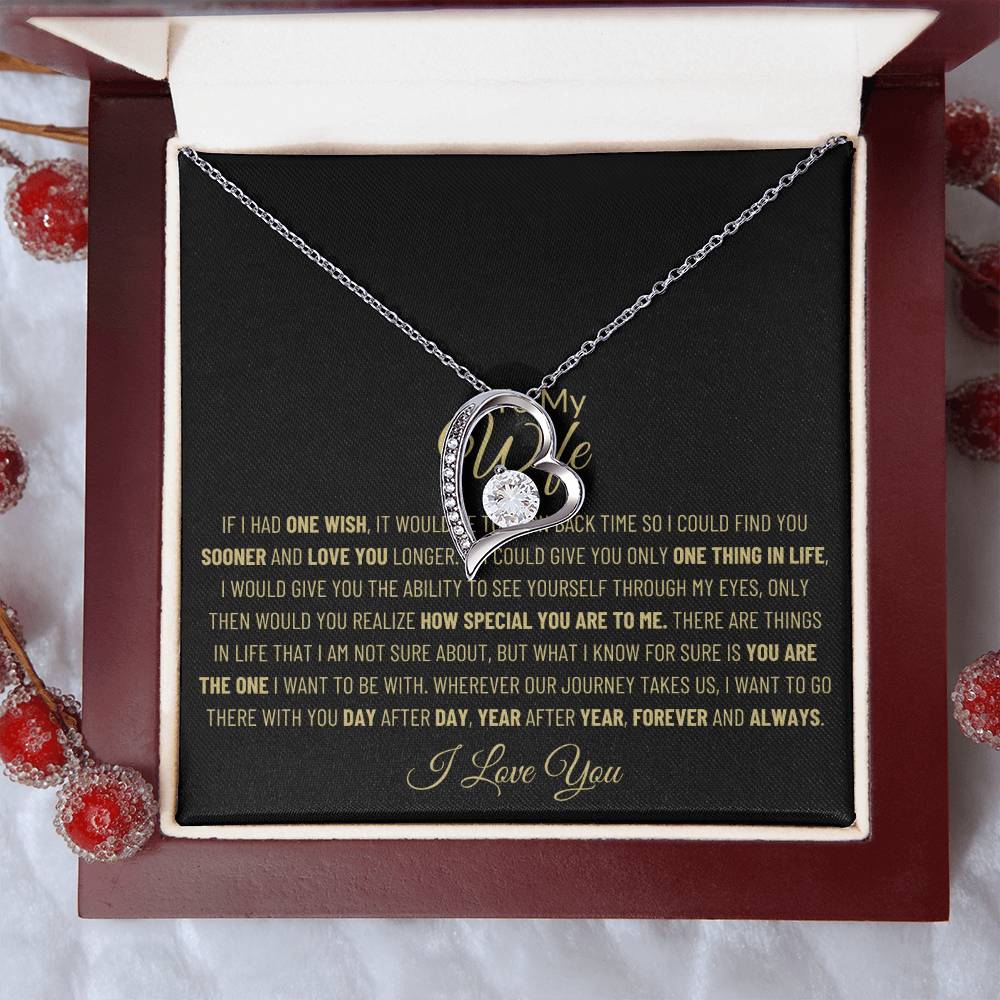 To My Wife Necklace, Gift from Husband, Romantic Gift for Her, Wife Appreciation, Gift For Wife, Anniversary Birthday Holiday Christmas Gift