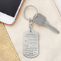 To Our Grandson from Point A to B Keychain