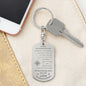 To Our Granddaugher Compass Keychain Grandma & Grandpa