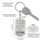 To My Son Keychain You Are Brave Strong Smart