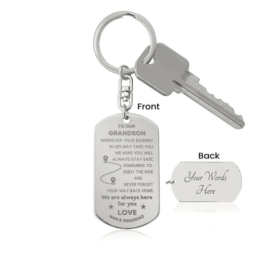 Dog Tag Keychain Nan & Grandad