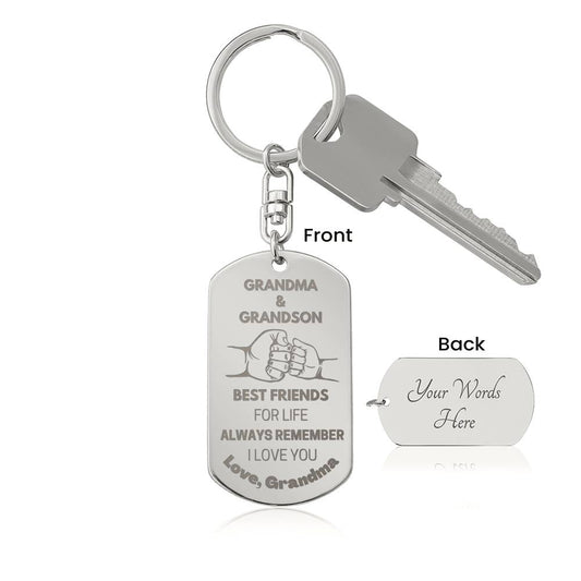 Grandma & Grandpa Fist Bump Keychain