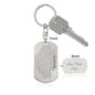 To My Grandson Keychain, Gift For Grandson from Grandma Grandpa, Dog Tag Keychain for Birthday Graduation Holiday Christmas, Special Gift Engraved