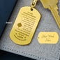 To Our Granddaughter Keychain Grandmom & Poppi