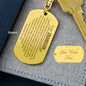 To My Grandson Keychain, Gift For Grandson from Grandma Grandpa, Dog Tag Keychain for Birthday Graduation Holiday Christmas, Special Gift Engraved