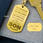 To My Son Keychain You Are Brave Strong Smart