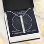 Where it Happened Long and Lat Vertical Bar Necklace