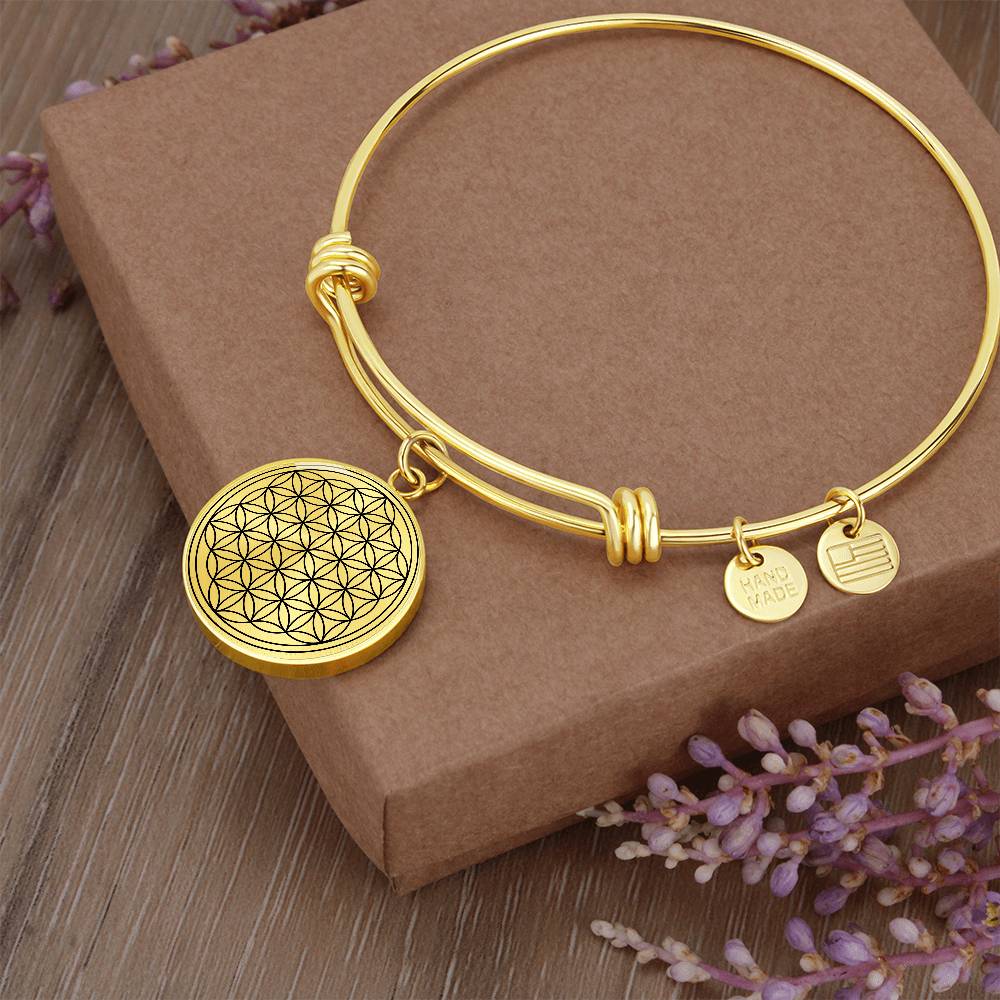 Flower of Life Bangle Bracelet