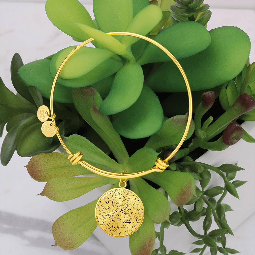 Celestial Night Sky Bangle Bracelet