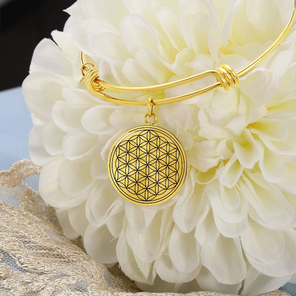 Flower of Life Bangle Bracelet