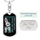 Father and Sons 2 Fist Bump Keychain For Dad