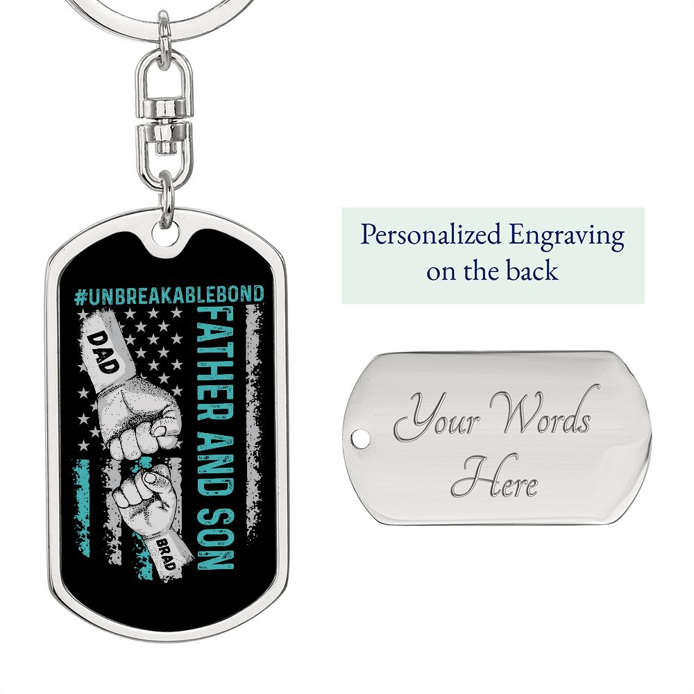 Unbreakable Bon Father and Son Keychain 1 Fist
