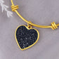 Celestial Night Sky Heart Bangle Bracelet Fredericksburg , TX, USA