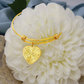 Celestial Night Sky Heart Shaped Bangle Bracelet B/W
