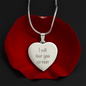 I will Love you forever engraved heart necklace