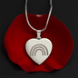 Rainbow Baby Engraved Heart Necklace