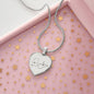 Long Distance State Necklace, Custom Engraved Necklace for Couples