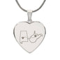 Long Distance State Necklace, Custom Engraved Necklace for Couples