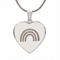 Rainbow Baby Engraved Heart Necklace