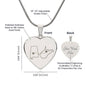 Long Distance State Necklace, Custom Engraved Necklace for Couples