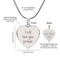 I will Love you forever engraved heart necklace