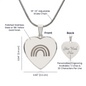 Rainbow Baby Engraved Heart Necklace