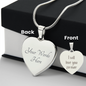 I will Love you forever engraved heart necklace