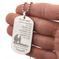 To My Son Braver Smarter Stronger Engraved Dog Tag Chain, Gift From Dad to Son, Birthday Holiday Christmas Graduation Gift, Silver Gold 2