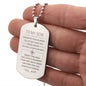 To My Son Dog Tag Necklace from Mom Enjoy The Ride