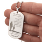 To My Son, Braver Stronger Smarter Dog Tag Love Mom