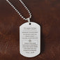 To My Son Dog Tag Necklace from Mom Enjoy The Ride