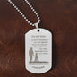 To My Son Dog Tag Necklace from Mom