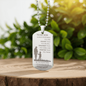 To My Son, Braver Stronger Smarter Dog Tag Love Mom
