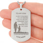 To My Son Dog Tag Necklace from Mom