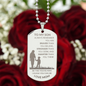 To My Son, Braver Stronger Smarter Dog Tag Love Mom