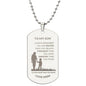 To My Son Dog Tag Necklace from Mom