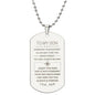 To My Son Dog Tag Necklace from Mom Enjoy The Ride
